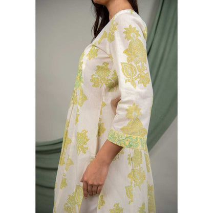 Priya Chaudhary Green Kurtas (Set of 2)