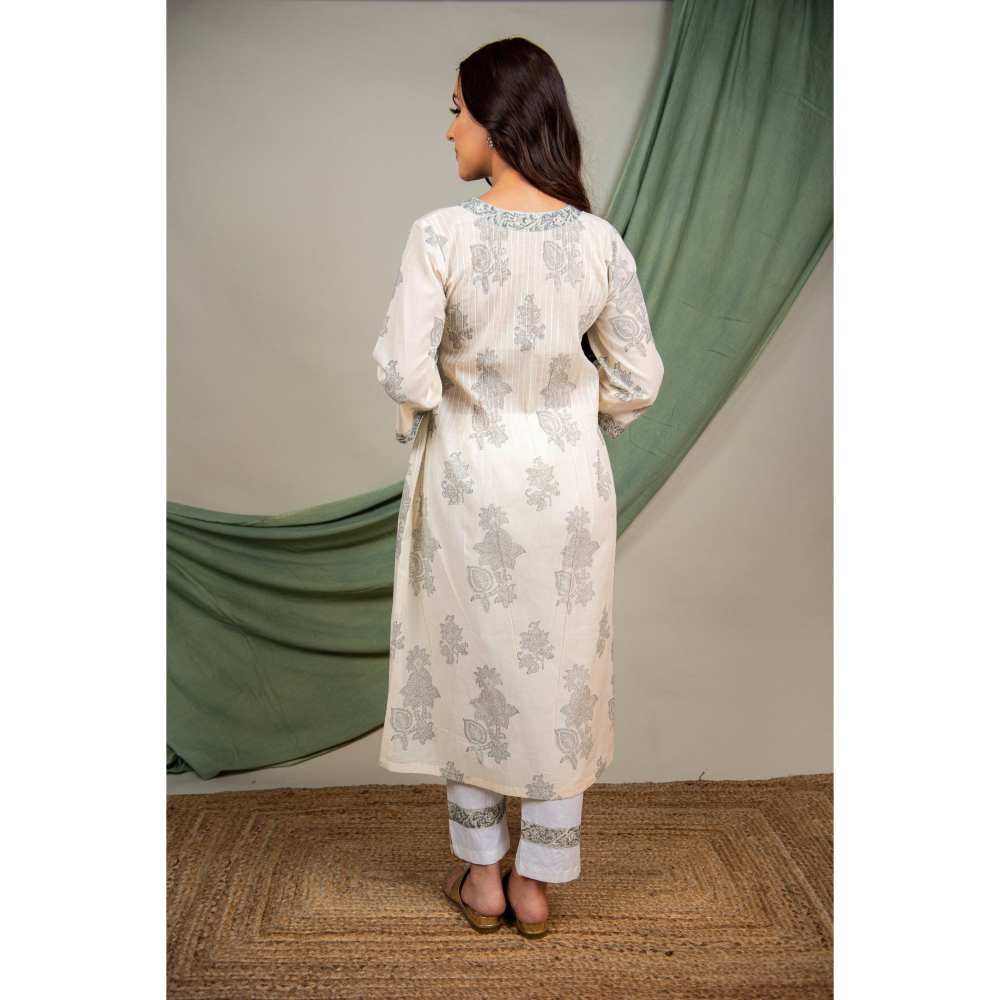 Priya Chaudhary Grey Kurtas (Set of 2)
