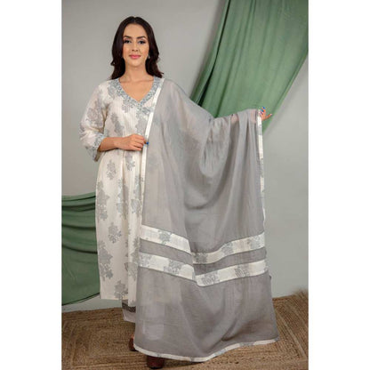 Priya Chaudhary Grey Kurtas (Set of 3)
