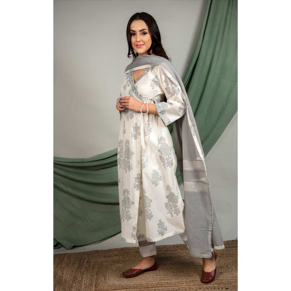Priya Chaudhary Grey Kurtas (Set of 3)