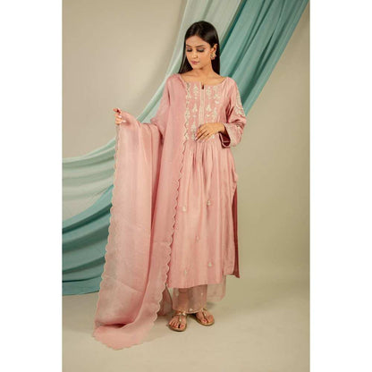 Priya Chaudhary Old Rose Kurtas (Set of 3)