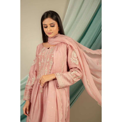 Priya Chaudhary Old Rose Kurtas (Set of 3)
