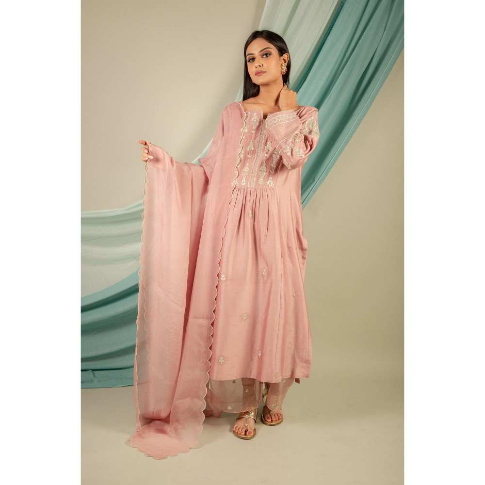 Priya Chaudhary Old Rose Kurtas (Set of 3)