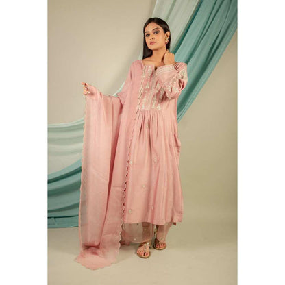 Priya Chaudhary Old Rose Kurtas (Set of 3)