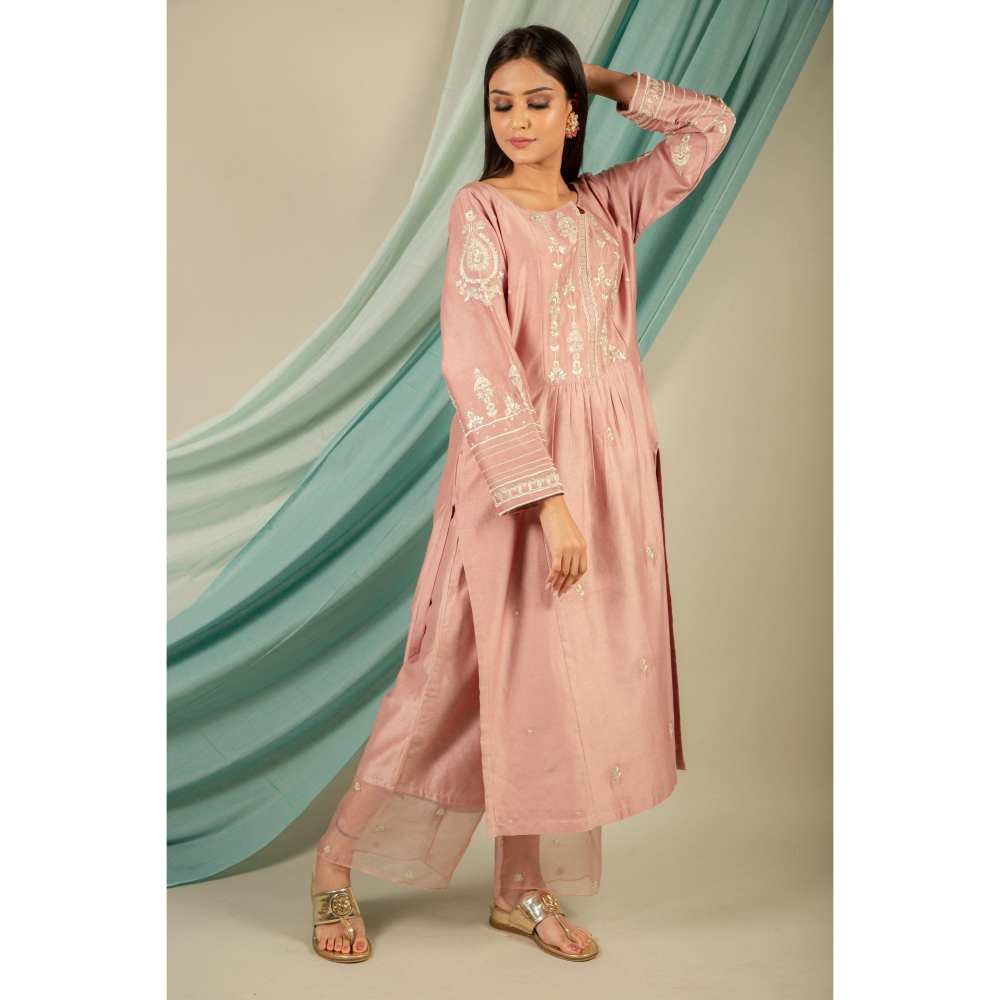 Priya Chaudhary Old Rose Kurtas (Set of 3)