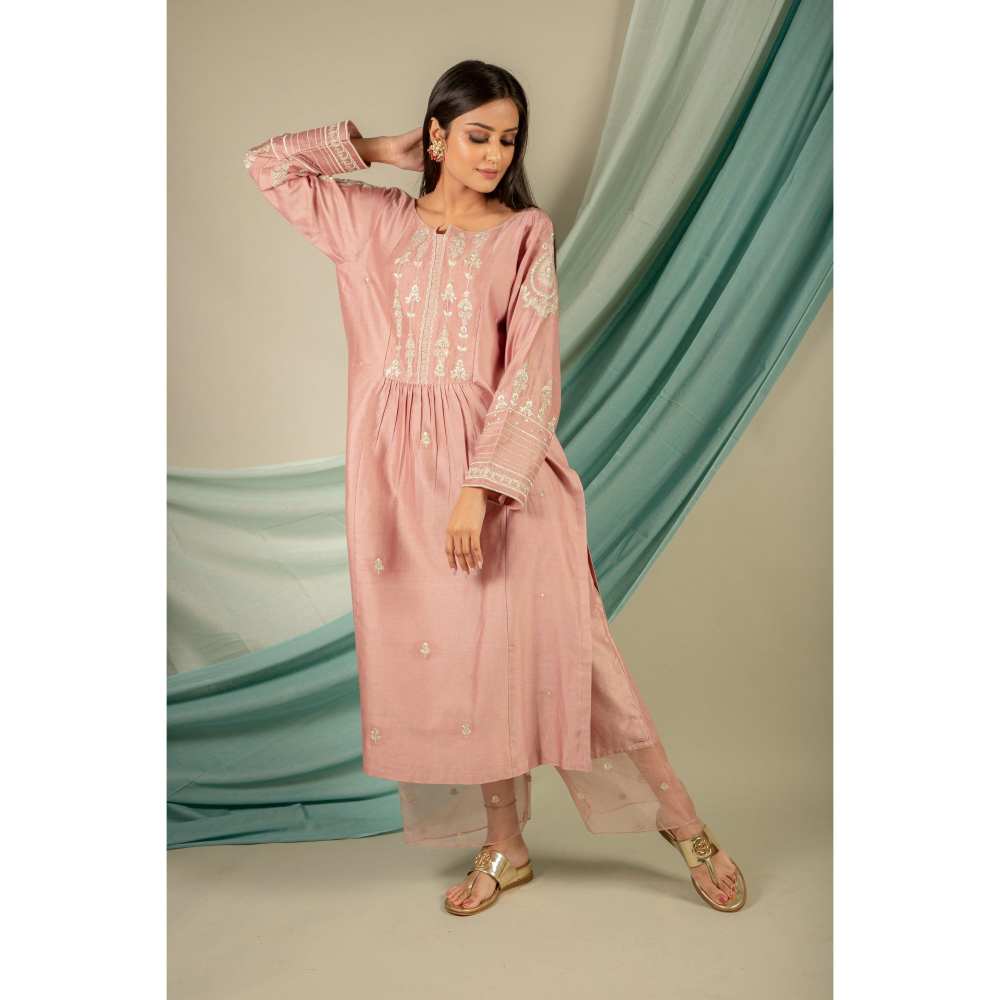 Priya Chaudhary Old Rose Kurtas (Set of 3)