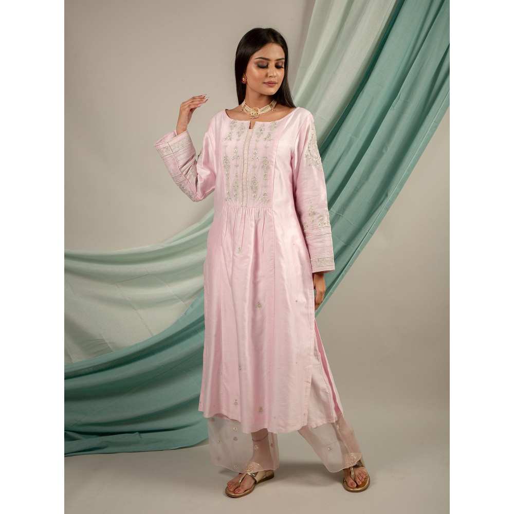Priya Chaudhary Light Pink Kurtas (Set of 2)