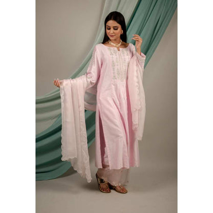 Priya Chaudhary Light Pink Kurtas (Set of 3)