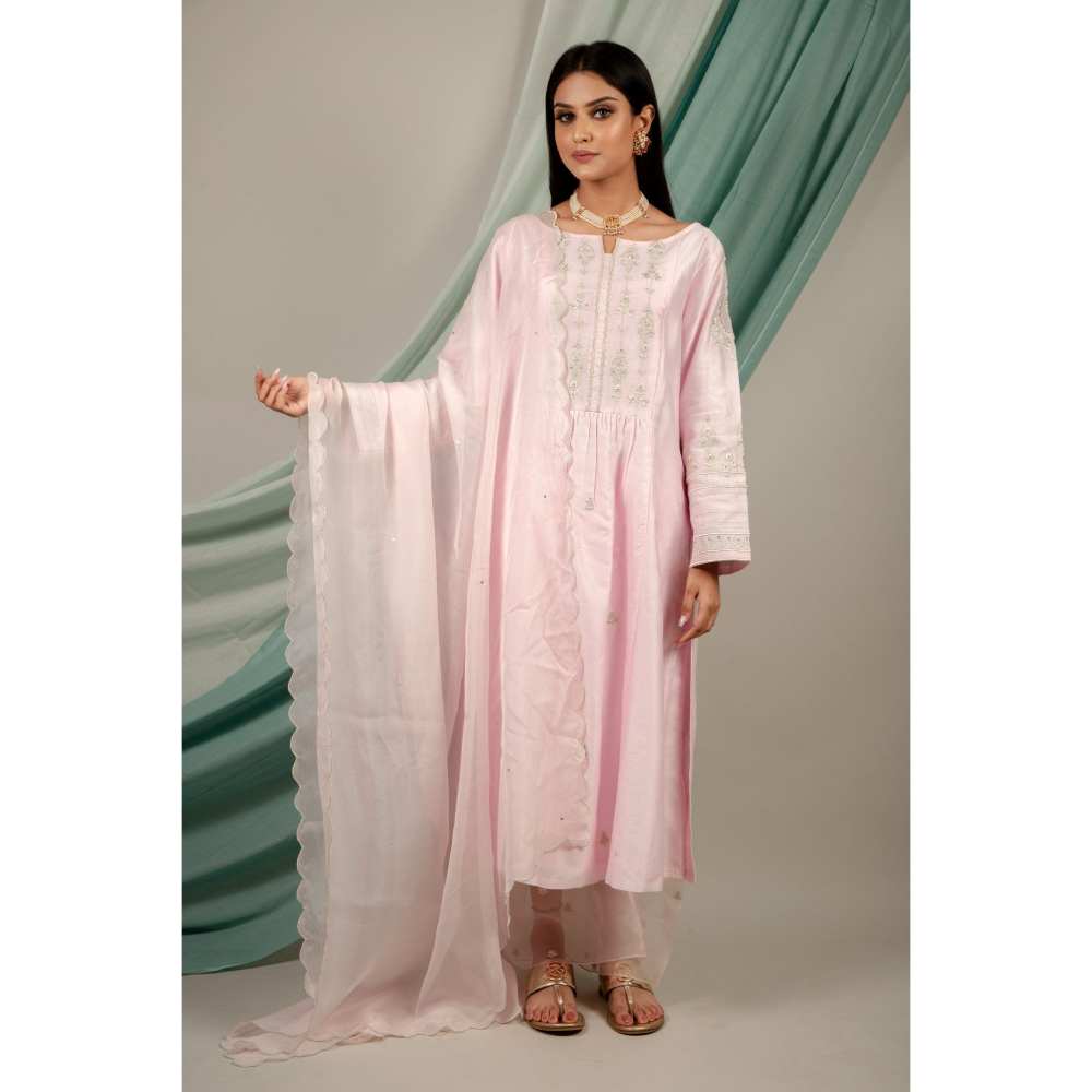 Priya Chaudhary Light Pink Kurtas (Set of 3)