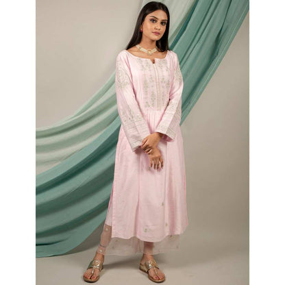 Priya Chaudhary Light Pink Kurtas (Set of 3)