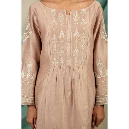 Priya Chaudhary Silver Brown Kurtas (Set of 2)