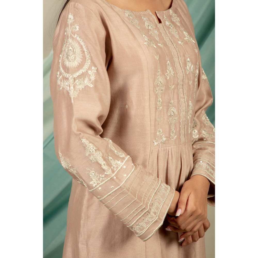 Priya Chaudhary Silver Brown Kurtas (Set of 2)