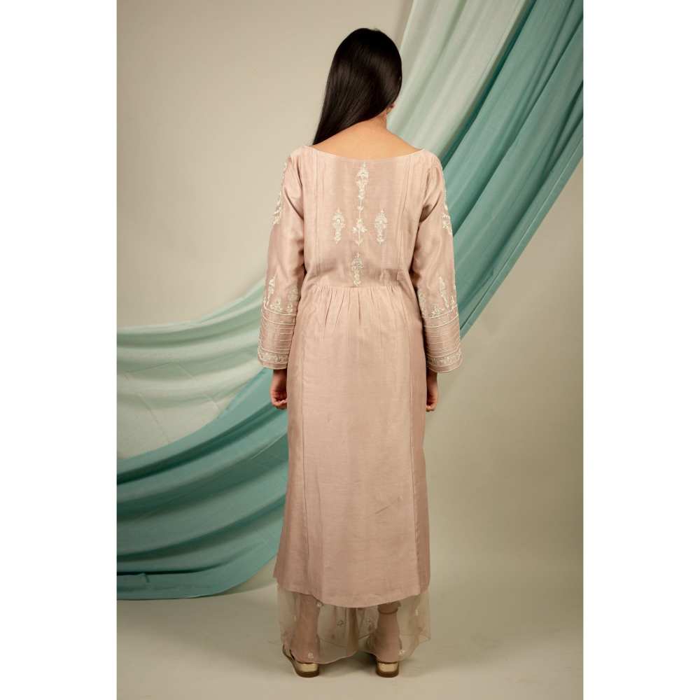Priya Chaudhary Silver Brown Kurtas (Set of 2)