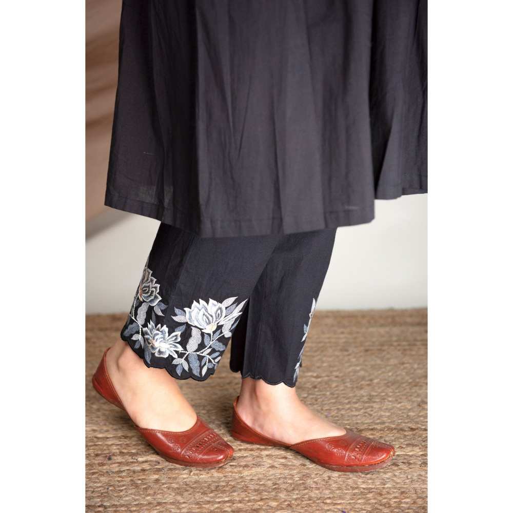 Priya Chaudhary Black Kurtas (Set of 2)