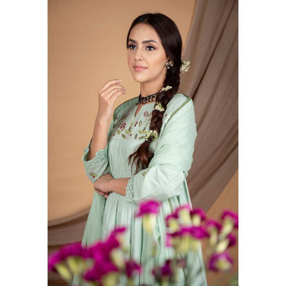 Priya Chaudhary Green Kurtas (Set of 2)