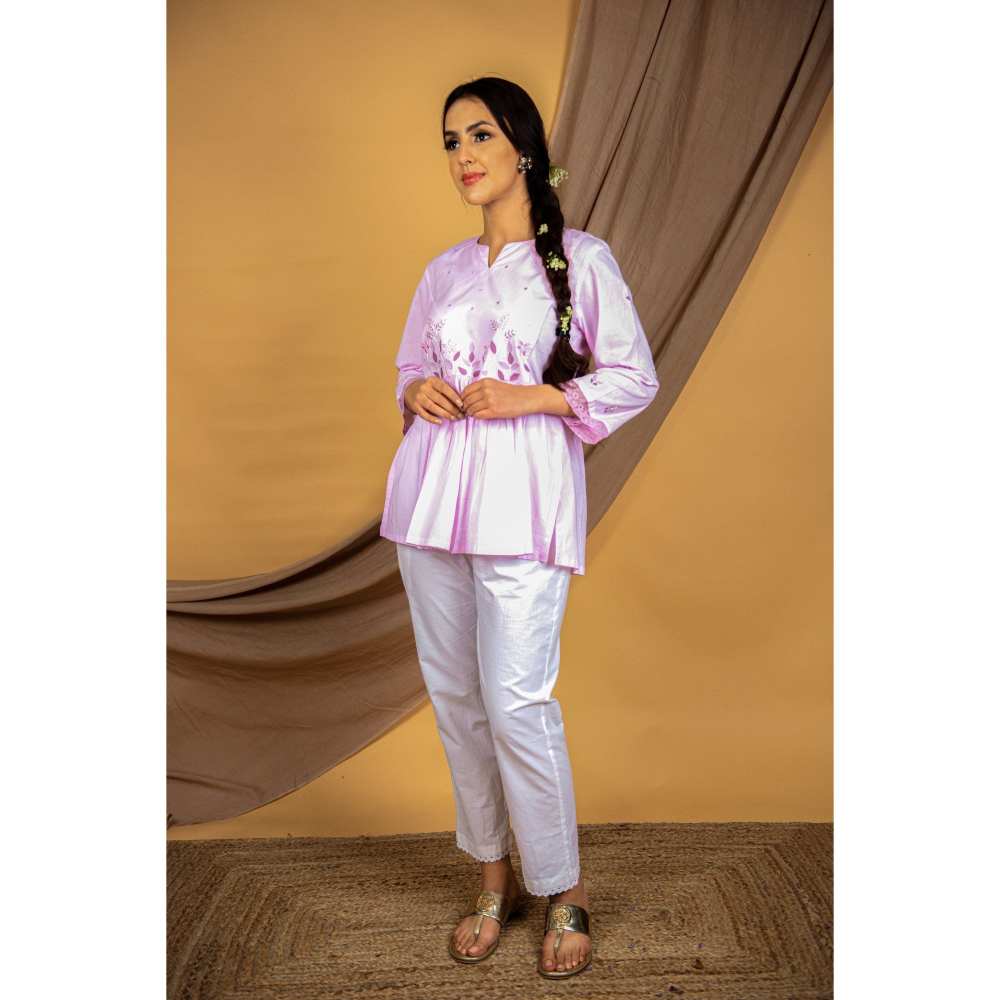 Priya Chaudhary Light Pink Kurtas (Set of 2)