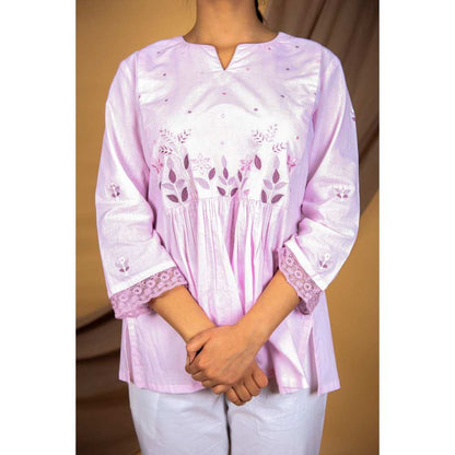 Priya Chaudhary Light Pink Kurtas (Set of 2)