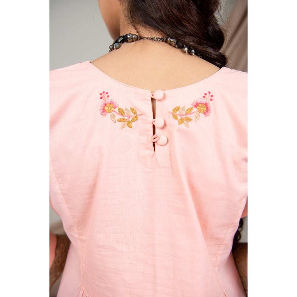 Priya Chaudhary Peach Kurtas (Set of 3)