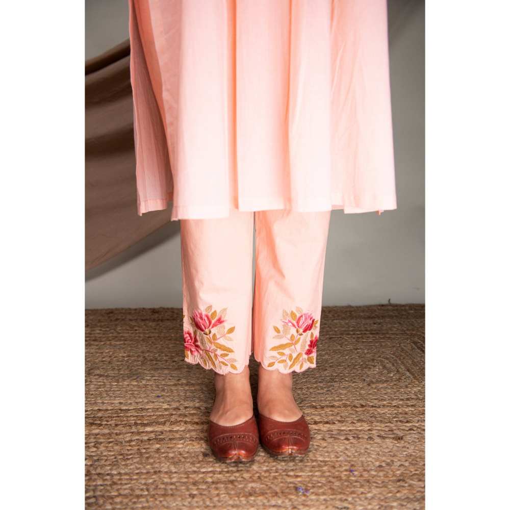 Priya Chaudhary Peach Kurtas (Set of 3)