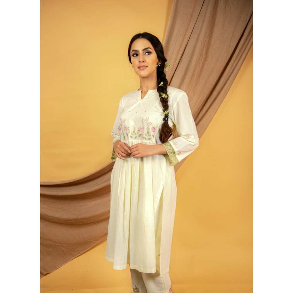 Priya Chaudhary Yellow Kurtas (Set of 2)
