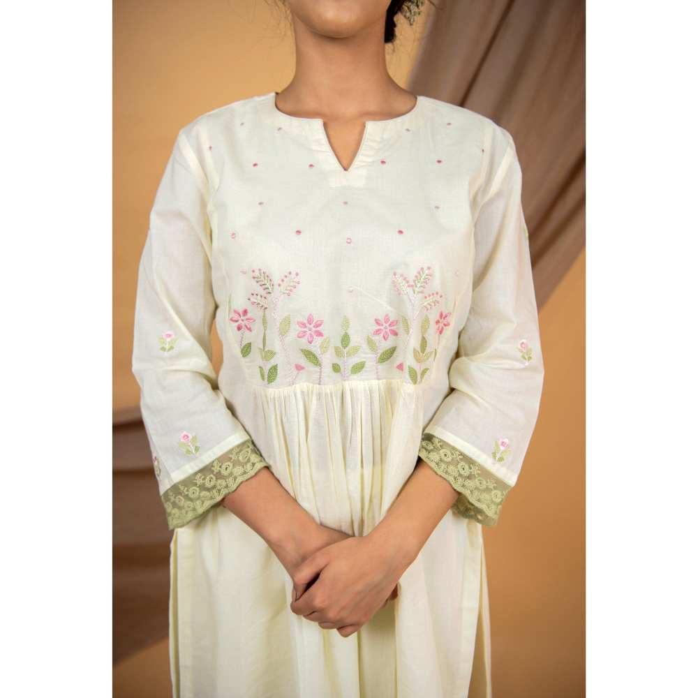 Priya Chaudhary Yellow Kurtas (Set of 2)