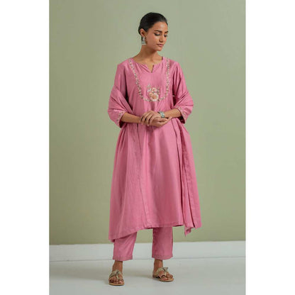 Priya Chaudhary Embroidered Pink Kurtas (Set of 3)