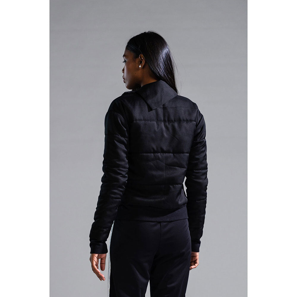 PRIMAL GRAY Black Recycled Polyester Asymmetrical Oversize Puffer