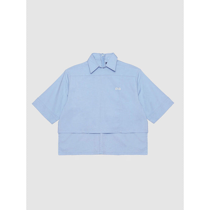PRIMAL GRAY Blue Organic Cotton Oversize High/Low T-Shirt