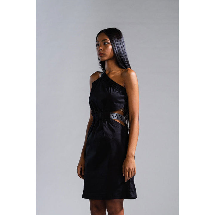 PRIMAL GRAY Black Recycled Cotton Elastic Dress