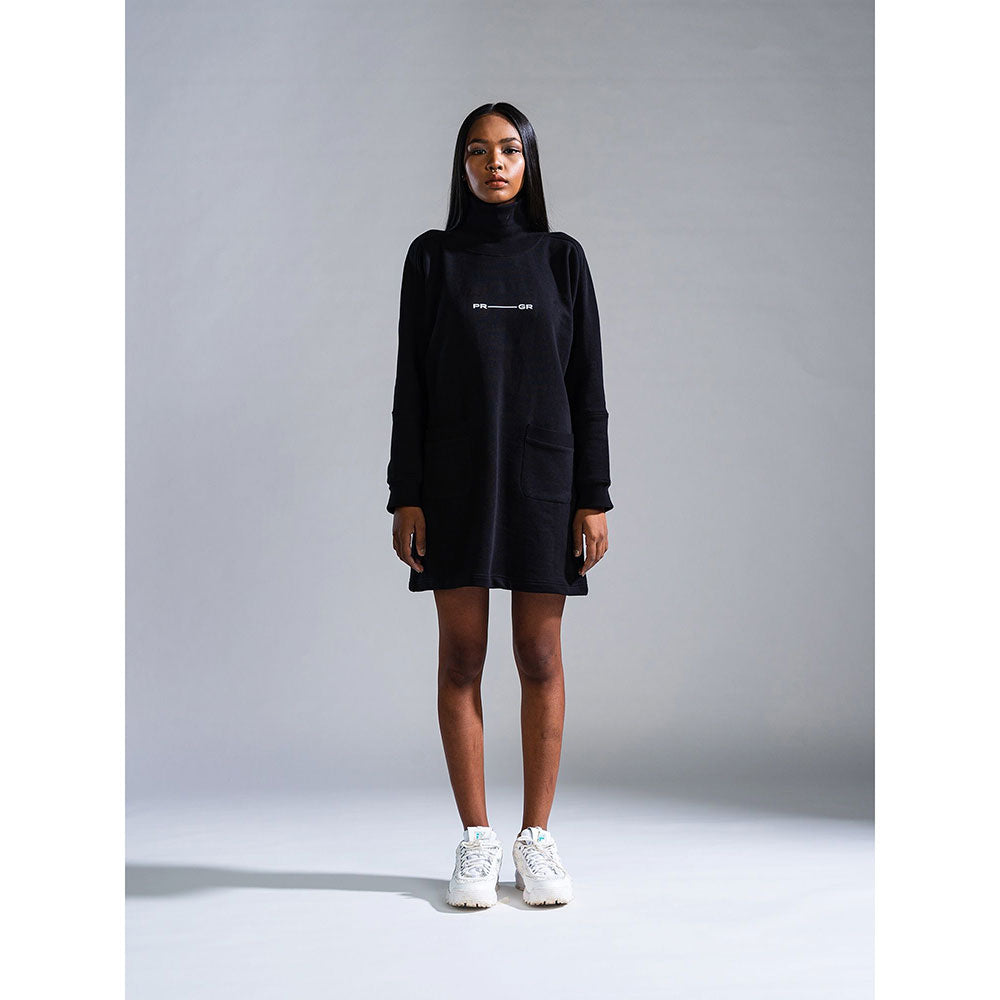 PRIMAL GRAY Black Organic Cotton Sweater Dress