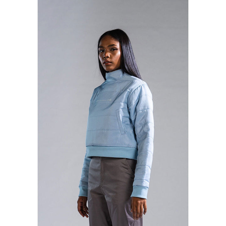 PRIMAL GRAY Blue Recycled Polyester Turtle neck Puffer Jacket