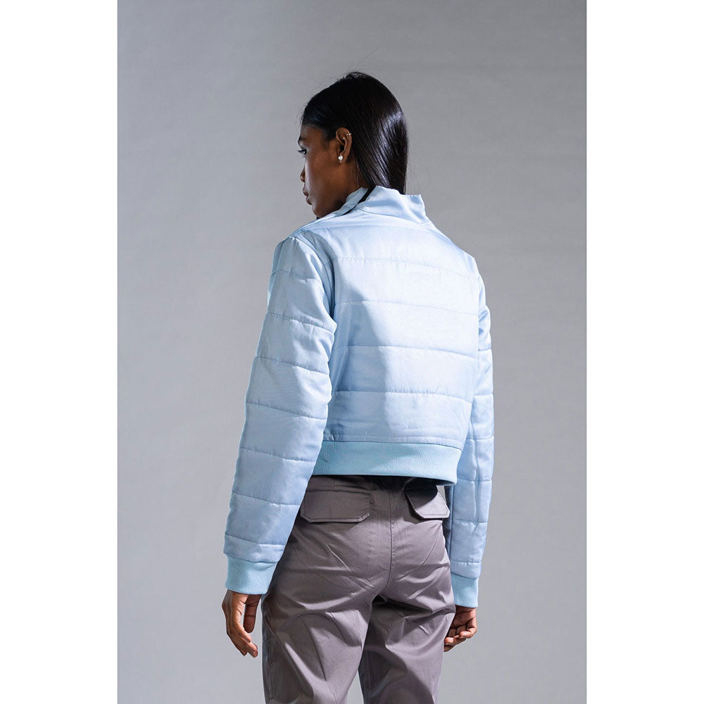 PRIMAL GRAY Blue Recycled Polyester Turtle neck Puffer Jacket