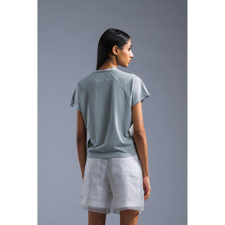 PRIMAL GRAY Ice Blue Cotton Modal Raglan T-Shirt