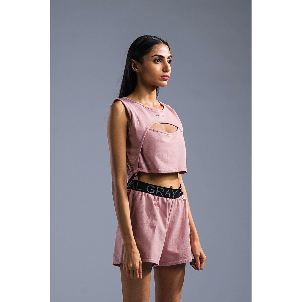 PRIMAL GRAY Dusky Pink Organic Cotton Sporty Co-Ord (Set of 2)