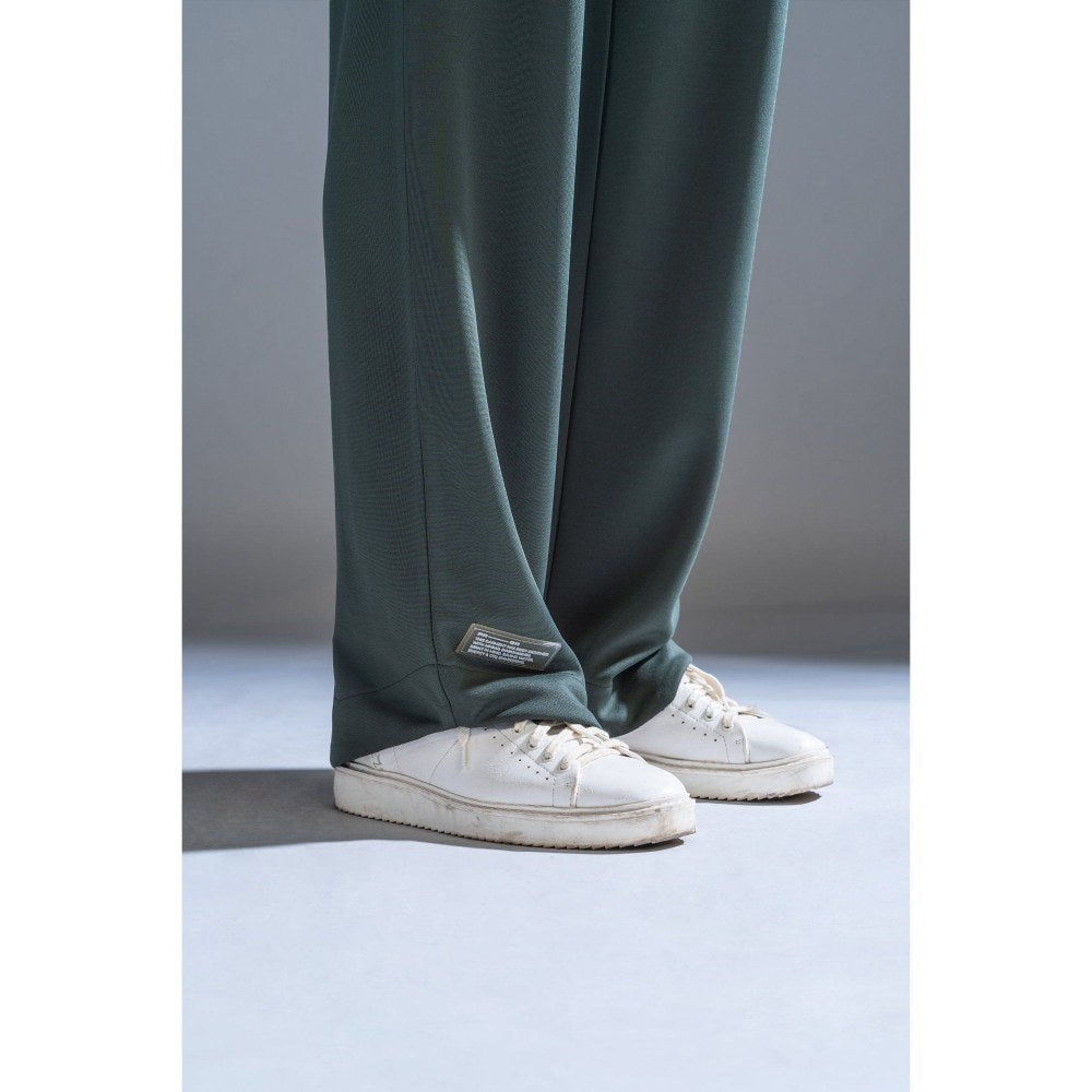 PRIMAL GRAY Sage Green Polyester Classic square Cut Pants