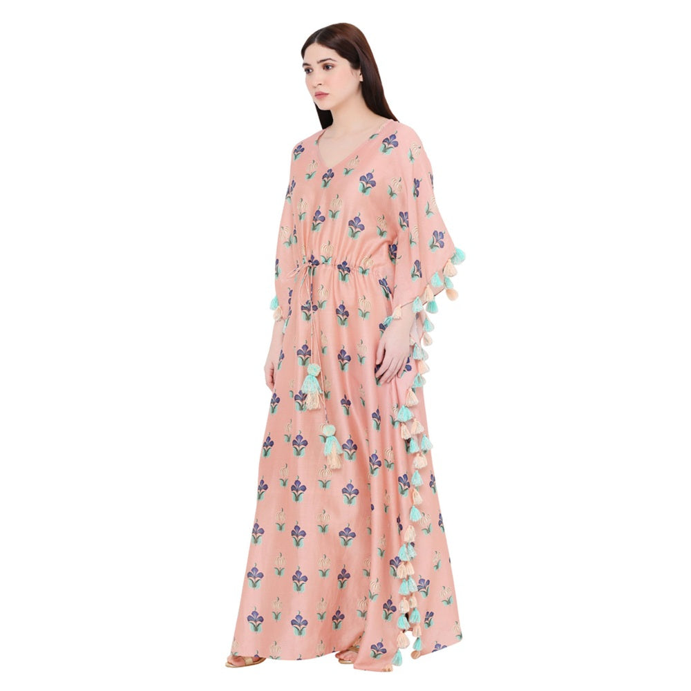 PS Pret by Payal Singhal Coral Printed Silkmul Kaftaan For Women