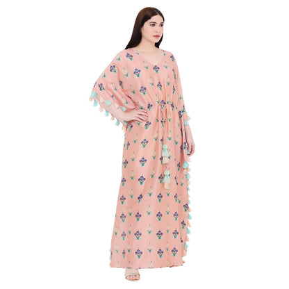 PS Pret by Payal Singhal Coral Printed Silkmul Kaftaan For Women