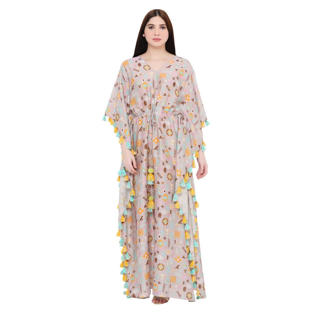 PS Pret by Payal Singhal Lavender Printed Silkmul Kaftaan For Women