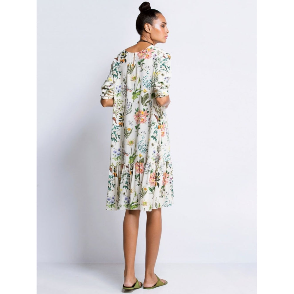 PS Pret by Payal Singhal Off White Printed Frill Tunic