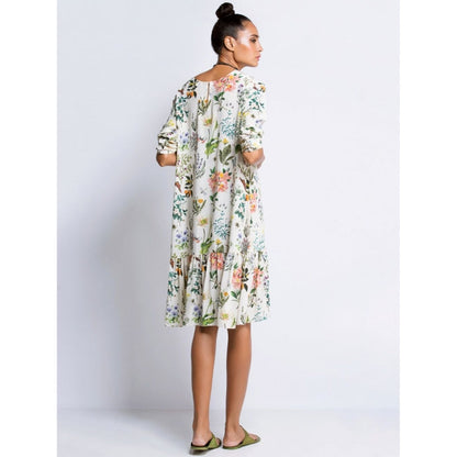 PS Pret by Payal Singhal Off White Printed Frill Tunic