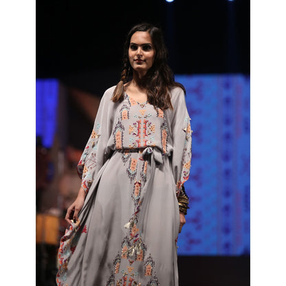 Payal Singhal Afshan Embellished Crepe Kaftan Dress