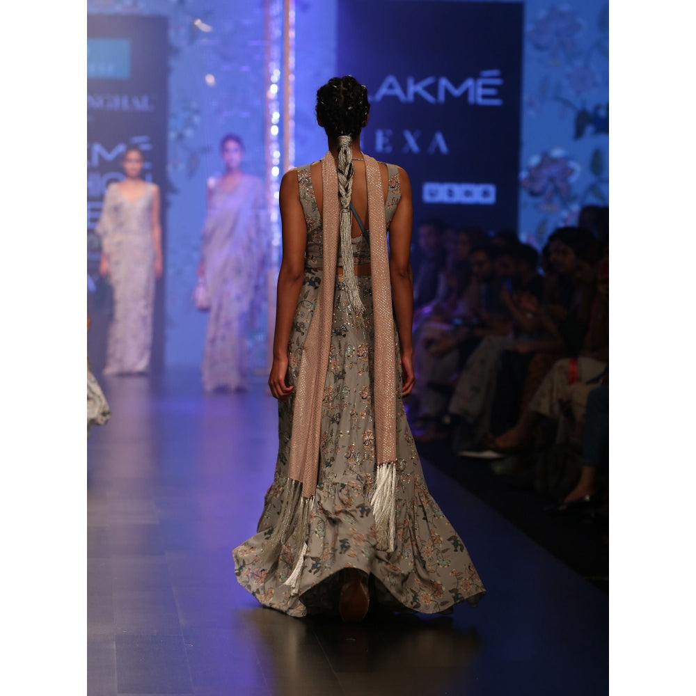 Payal Singhal Amina Lehenga with Blouse & Dupatta (Set of 3)