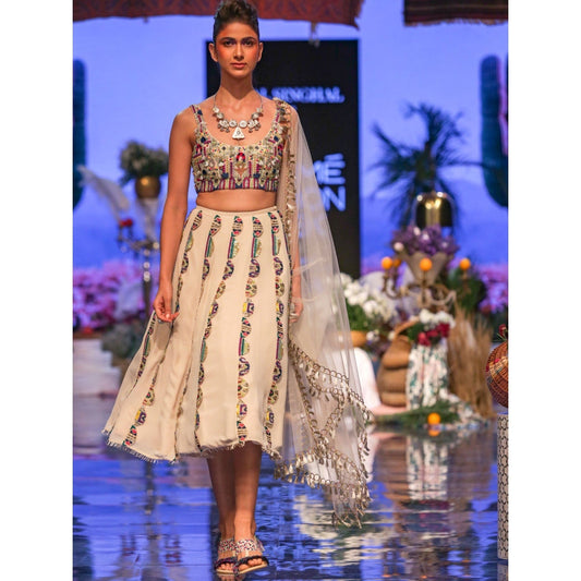 Payal Singhal Ema Embellished Lehenga with Blouse & Dupatta (Set of 3)