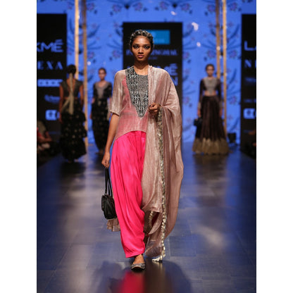 Payal Singhal Muniza Asymmetric Kurta & Camisole with Salwar & Dupatta (Set of 4)