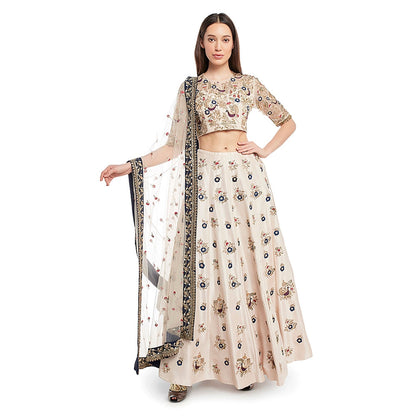 Payal Singhal Gulbanu Embroidered Blouse & Palazzo with Dupatta & Tie-Up Belt (Set of 4)