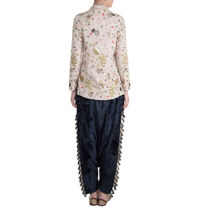 Payal Singhal Atilla Embellished Jacket with Low Crotch Pant (Set of 2)