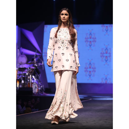 Payal Singhal Izel High-Low Kurta with Sharara Pants (Set of 2)