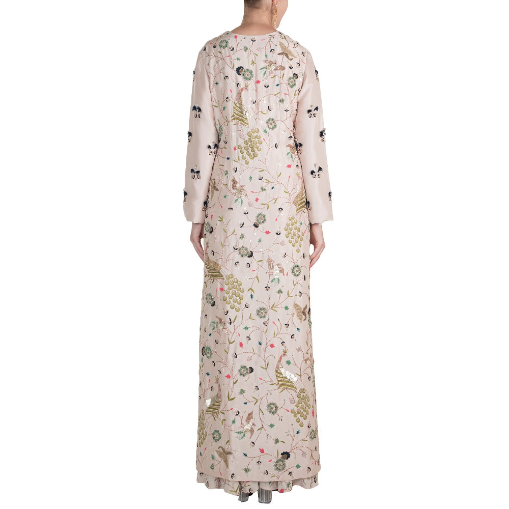 Payal Singhal Izel High-Low Kurta with Sharara Pants (Set of 2)