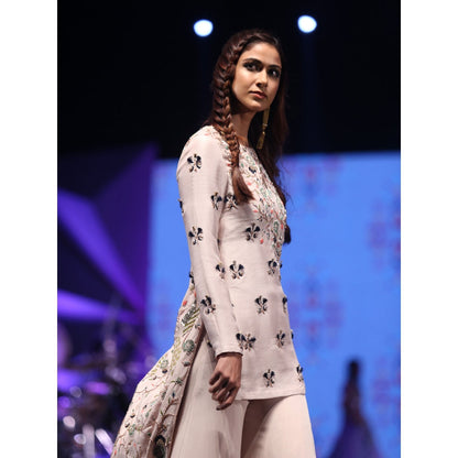 Payal Singhal Izel High-Low Kurta with Sharara Pants (Set of 2)