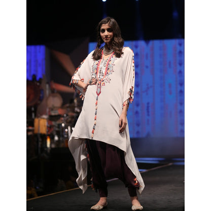 Payal Singhal Saneh Tasselled Kaftan Kurta with Dhoti Pants (Set of 2)